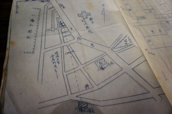 酒販免許申請時に提出した店舗周辺の地図