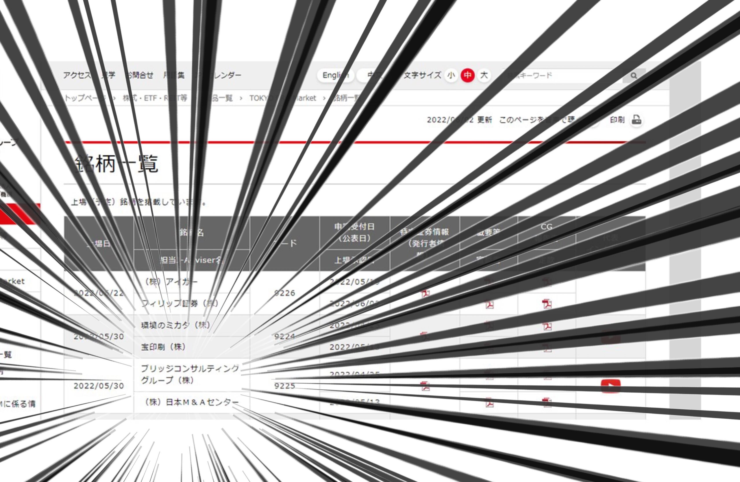 cpa_bridge_office _JPX_集中線_プロマーケット銘柄一覧